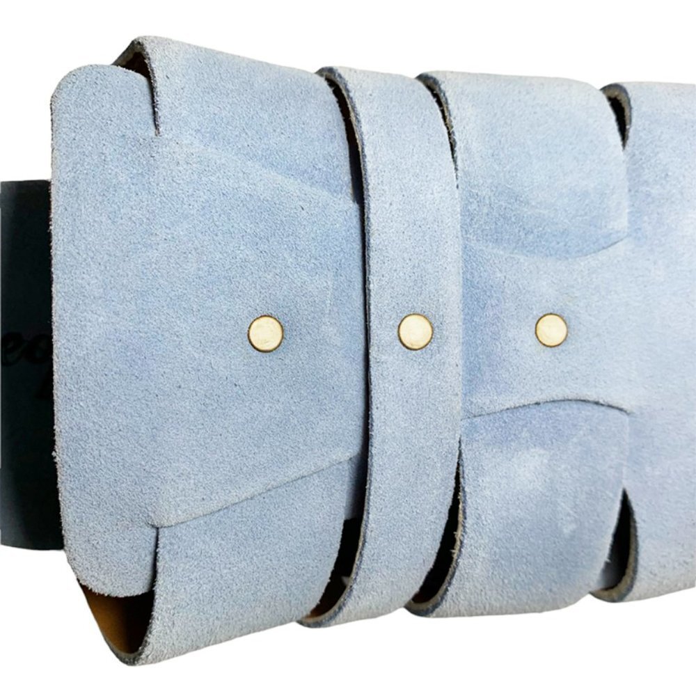 FREE PEOPLE Sunday Season Footbed Blue Suede Mule - Picture 6 of 9
